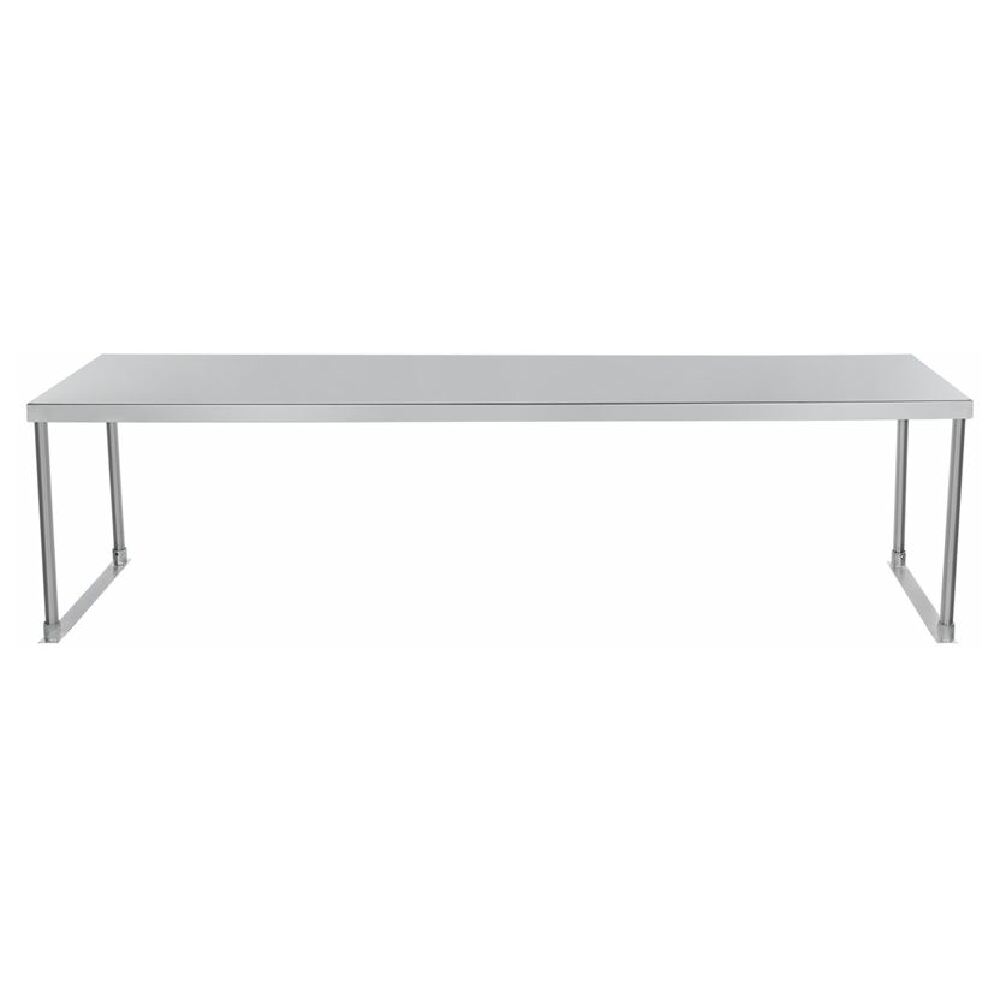 Minimalist metal bench with sleek sled legs for Empura Stainless ESOS1872 Overshelf Table