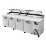 True Mfg. - General Foodservice TPP-AT-119-HC - Pizza Prep, 33 - 41°F Pan Rail, Stainless Steel Cover
