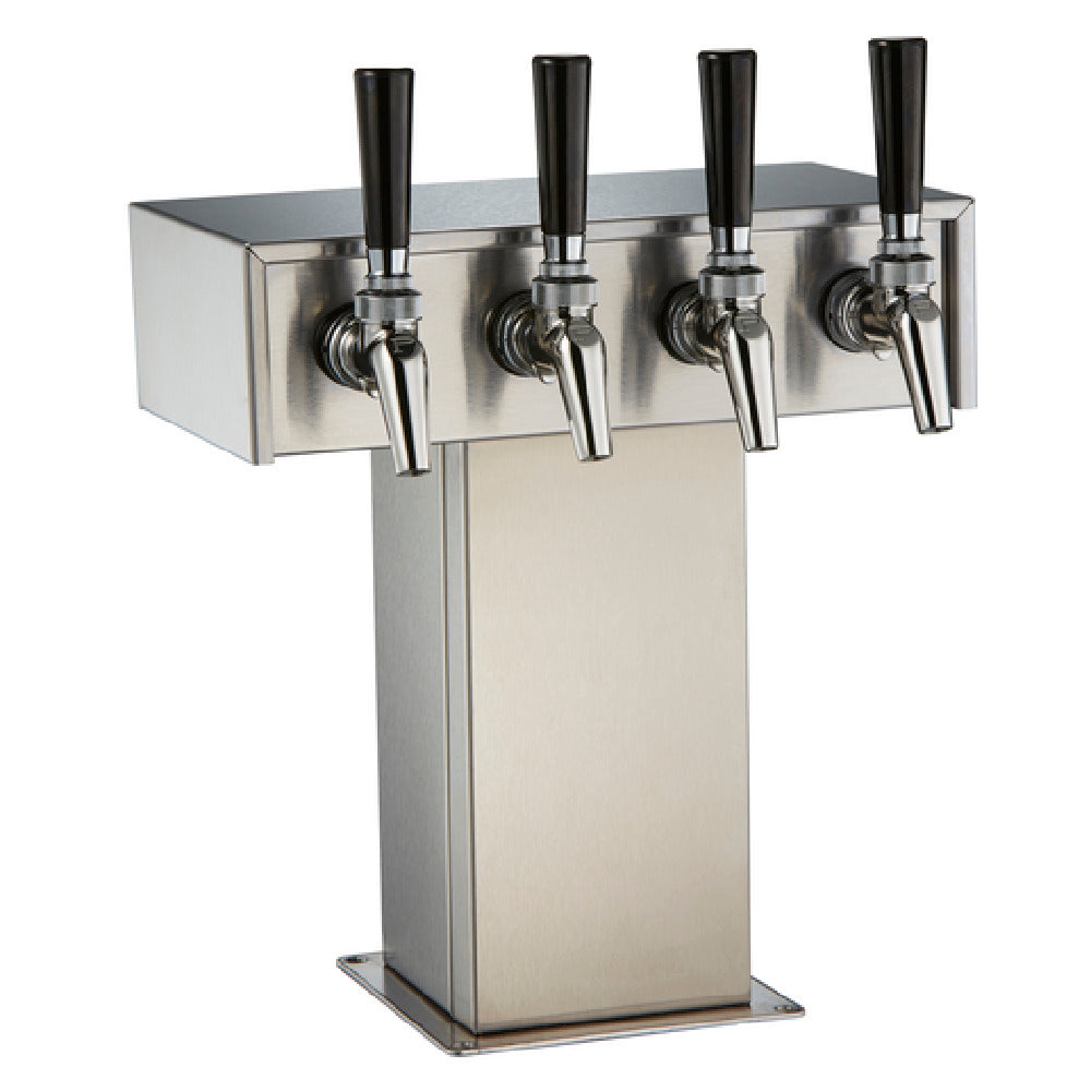 Perlick 69526-4TT-R Tee Tower Style Beer Dispensing Kit (4) Faucets Stainless Steel (dispensing Head Drainer Faucet(s)