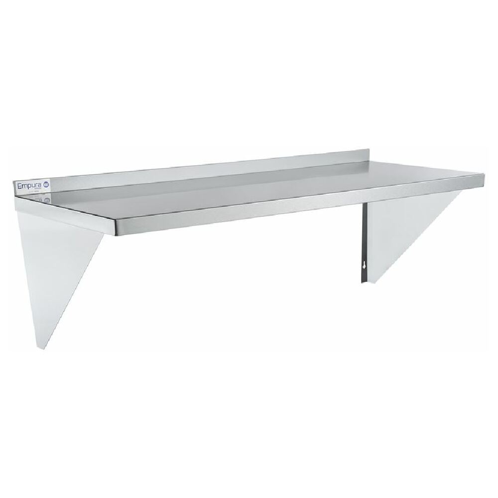 Empura Stainless 1848WS16G Heavy Duty Empura Wall Mount Storage Shelf 18" X 48" 16GA 430S/S Shelf And Brackets