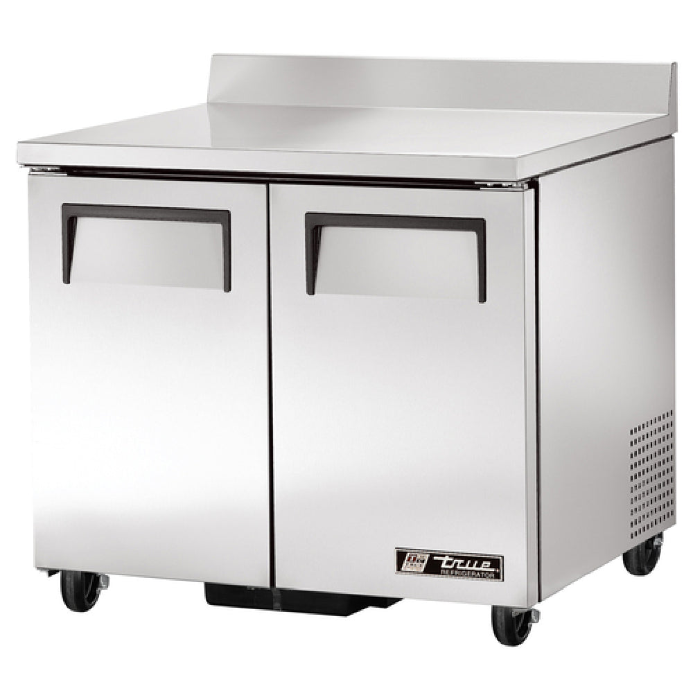 True Mfg. - General Foodservice TWT-36-HC - Work Top Refrigerator, Two-section, Rear Mounted Self-contained Refrigeration