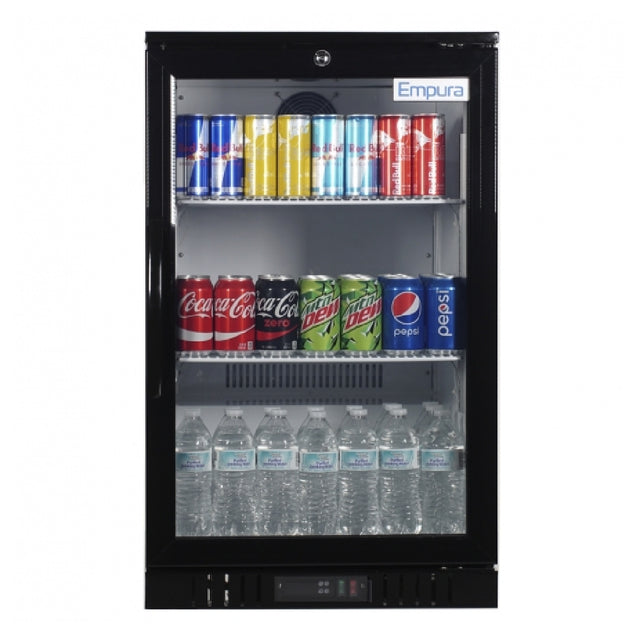 Empura Refrigeration EGM-7B Black Swing Glass Door Merchandiser Refrigerator With 1 Door 21.4"W