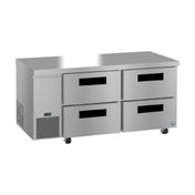 Hoshizaki ULR67B-D4 Steelheart Series Undercounter Refrigerator Reach-in Two-section