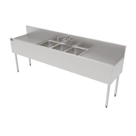 Perlick TS84M3-DB - TS Series Underbar Multi-tank Sink Unit, Three 18 Gauge Stainless Steel Compartment