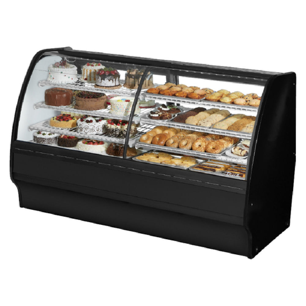 True Mfg. - Specialty Display TGM-DZ-77-SC/SC-B-W - Glass Merchandiser, Dual Zone (dry/refrigerated)