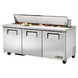 True Mfg. - General Foodservice TSSU-72-18-HC - Sandwich/Salad Unit, (18) 1/6 Size (4"D) Poly Pans
