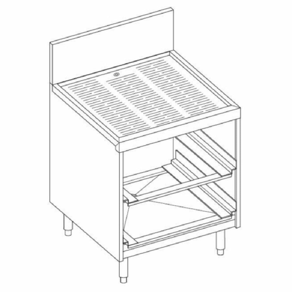 Perlick TSF24SC-GR Underbar Storage Cabinet 24"W X 24"D 4" Or 6"H Backsplash With 1" Return At Top