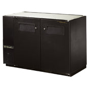 Black True Refrigeration TBB-24GAL-48-HC commercial back bar refrigerator with two doors
