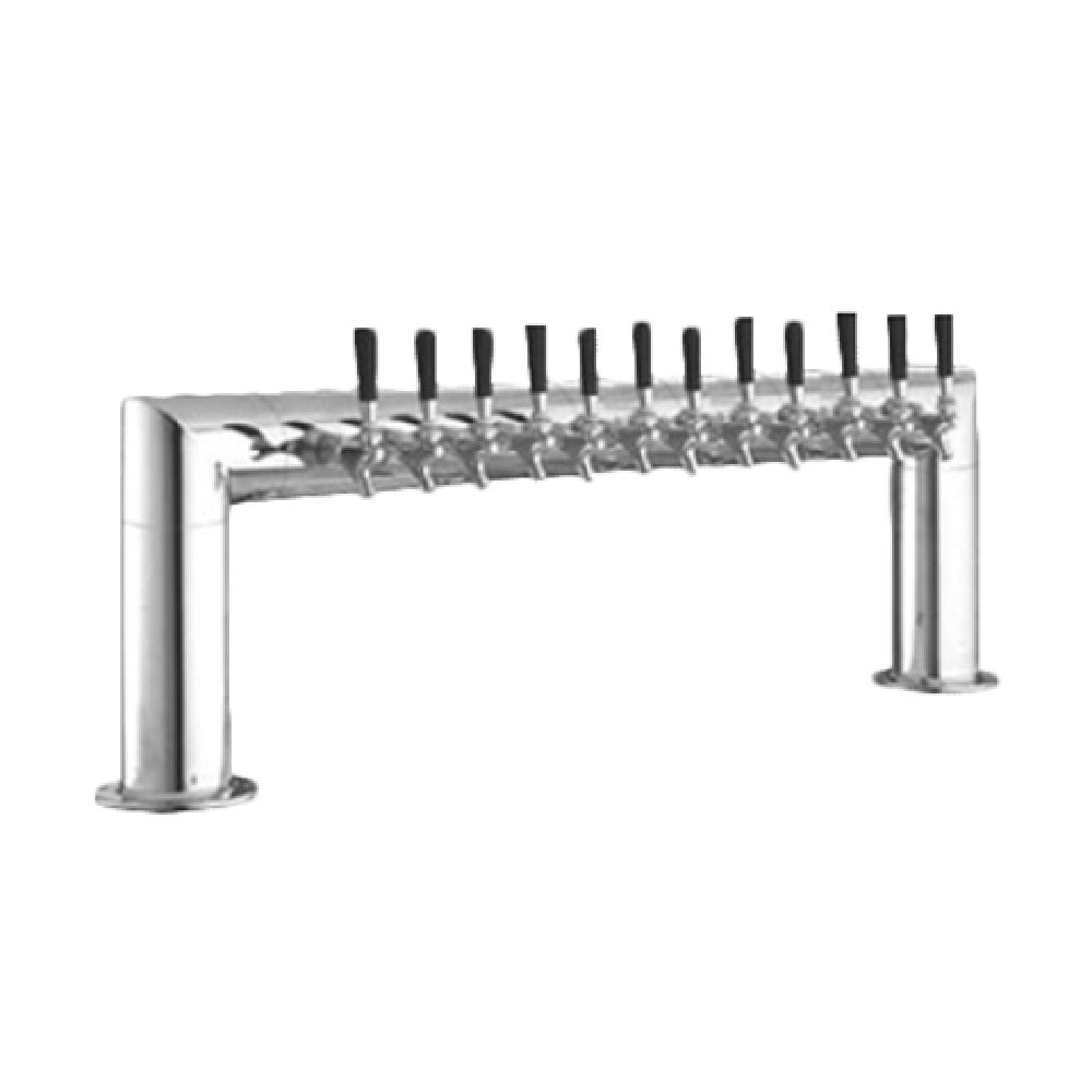 Perlick 4009-12B - Pass-Thru Draft Beer Tower, Countertop, 46"W X 14"H