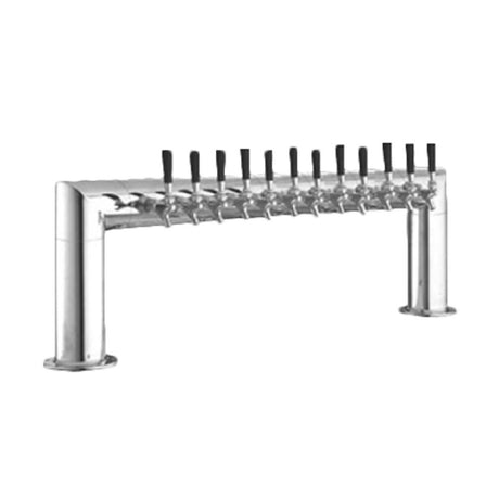 Perlick 4009-12B - Pass-Thru Draft Beer Tower, Countertop, 46"W X 14"H