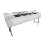Empura EB4B101410LR - Underbar Sink, 72"W X 18"D X 33.5"H Overall Size, 4-compartment