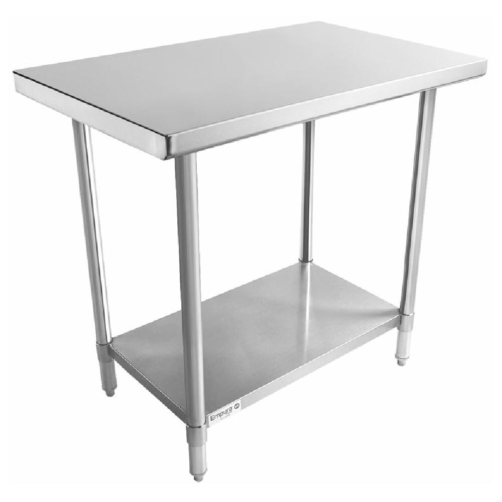 Stainless Steel Work Table with Two Tiers from Empura Super Duty for versatile use