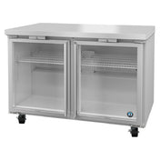 Stainless steel Hoshizaki Steelheart Series Undercounter Refrigerator with glass doors