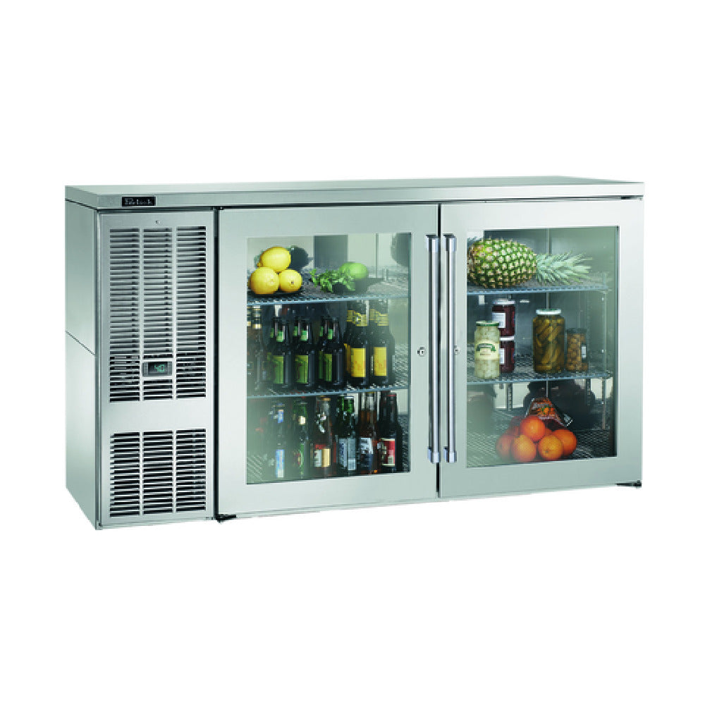 Perlick BBS60-SG-L-STK - (QuickShip) Refrigerated Back Bar Cabinet, Two-section, 60"W
