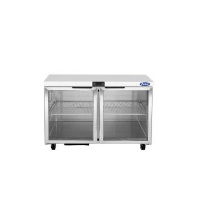 Atosa USA, Inc. AUR48GD - Undercounter Refrigerator, 48 1/4"W X 30"D X 32 1/2"H, 2 Glass Self-closing Doors With Stay-open Feature