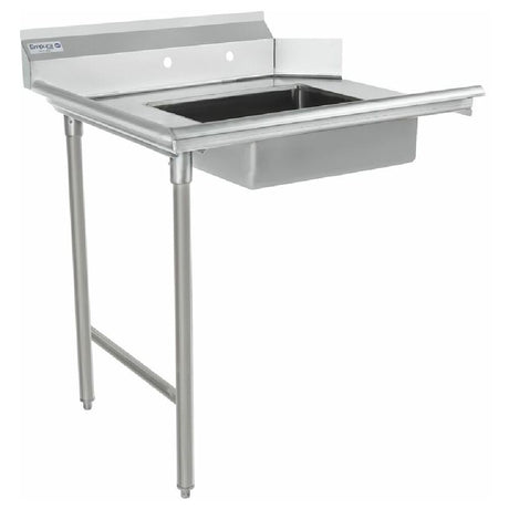 Stainless Steel Empura ESDT36L Soiled Dishtable with Sink Basin and Drainboard