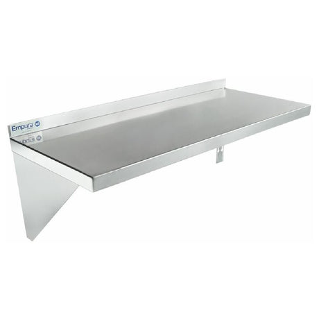 Stainless Steel Wall-Mounted Shelf with Raised Back Edge for 1536WS18G Wall Mount Storage