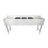 Empura EB3B101410LR19 - Underbar Sink, 72"W X 18"D X 33.5"H Overall Size, 3-compartment