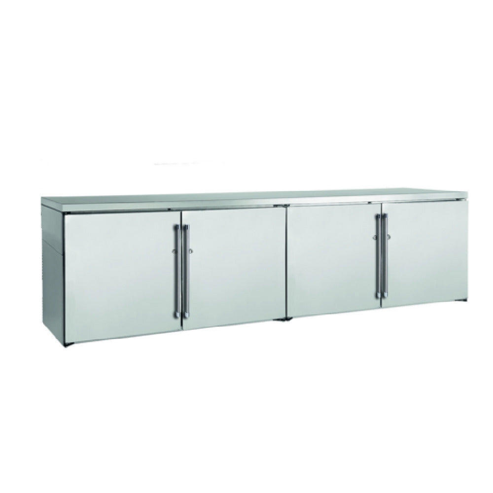 Perlick BBR96 - Refrigerated Back Bar Cabinet, Four-section, 96"W