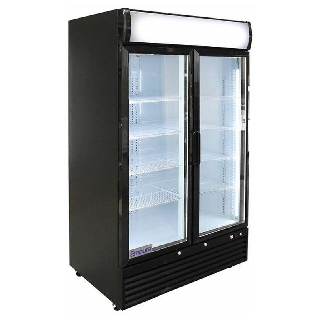 Empura Stainless EGM-36B Black Empura Refrigerated Merchandiser 33.5 Cu.ft. 48.25"W X 25.625"D X 85.37"H