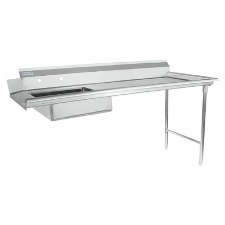 Stainless Steel Commercial Dishwashing Table with Sink and Drainboard, Esdt72r Soiled Dishtable