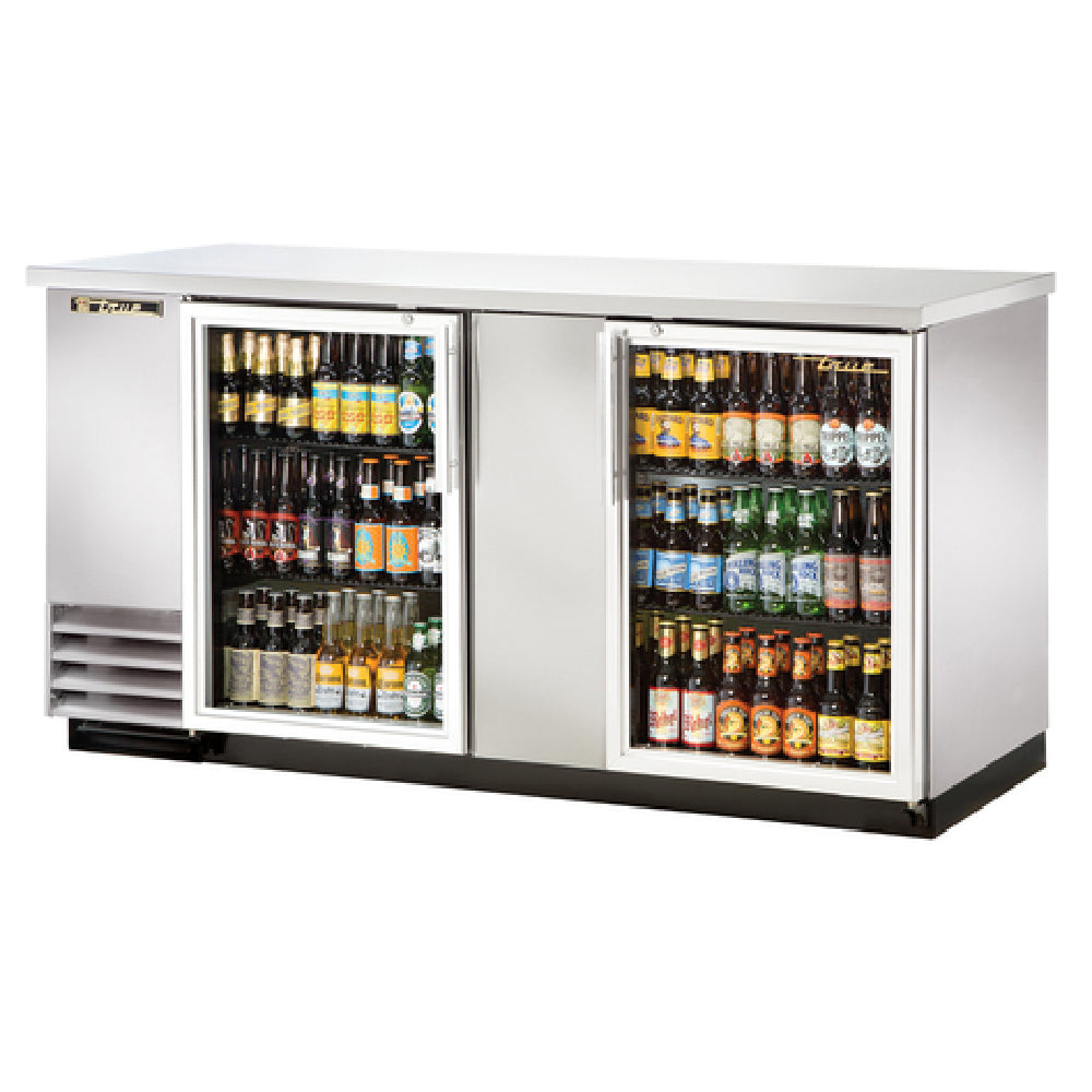True Mfg. - General Foodservice TBB-3G-S-HC-LD - Back Bar Cooler, Two-section, 69-1/8"W