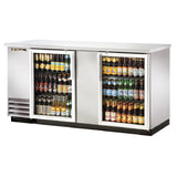 True Mfg. - General Foodservice TBB-3G-S-HC-LD - Back Bar Cooler, Two-section, 69-1/8"W
