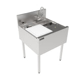 Perlick TSF24PS-SBRT - TSF Series Underbar Prep Sink, 24" W X 24" D X 36" H, With Sink Bowl (9.75"W X 10.5" FTB X 6" D)