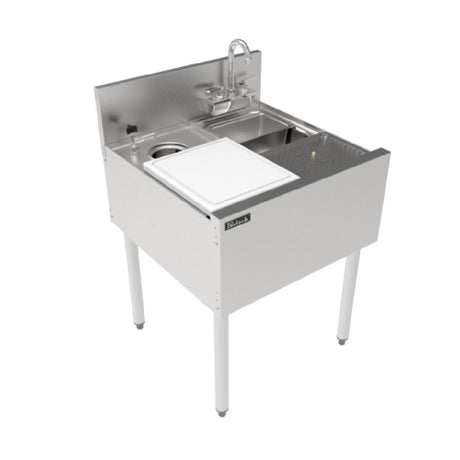 Perlick TSF24PS-SBRT - TSF Series Underbar Prep Sink, 24" W X 24" D X 36" H, With Sink Bowl (9.75"W X 10.5" FTB X 6" D)
