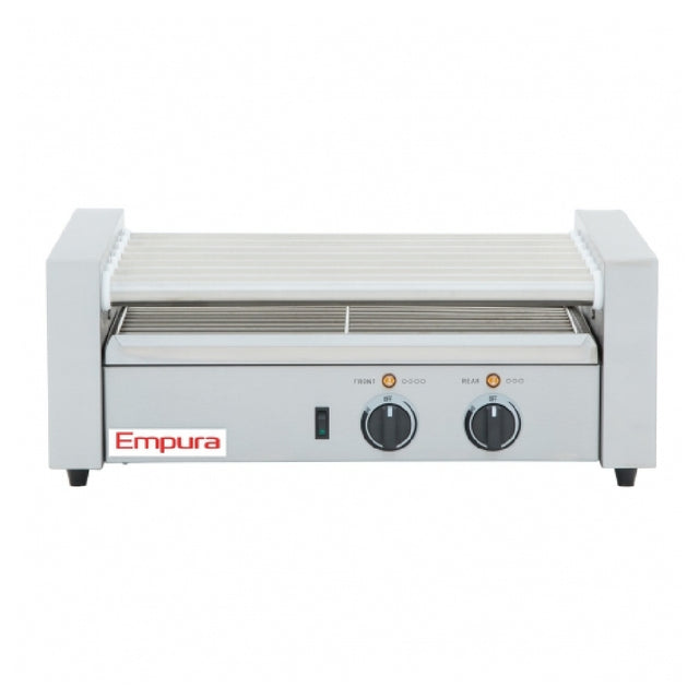 Empura Stainless E-RG-07 Stainless Steel 18 Hot Dog Roller Grill With 7 Rollers 120V