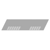 Gray parallelogram shape with white stripes on Hoshizaki HS-5086 for horizontal units