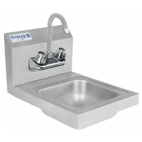 Stainless steel wall mounted hand sink with gooseneck faucet, Empura Stainless EHS12