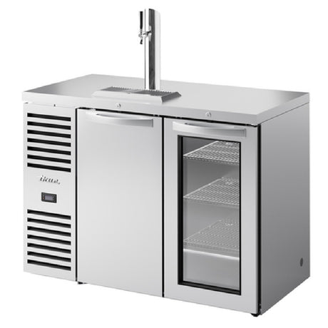 True Mfg. - Premier Bar TDR48-RISZ1-L-S-SG-1 - Refrigerated Draft Bar Cooler, Two-section