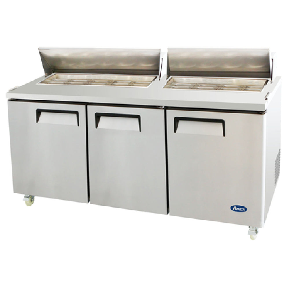 Atosa USA, Inc. MSF8304GR - Atosa Sandwich/Salad Top Refrigerator, Three-section