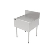 Stainless steel Underbar Drainboard with legs and backsplash from TSF Series