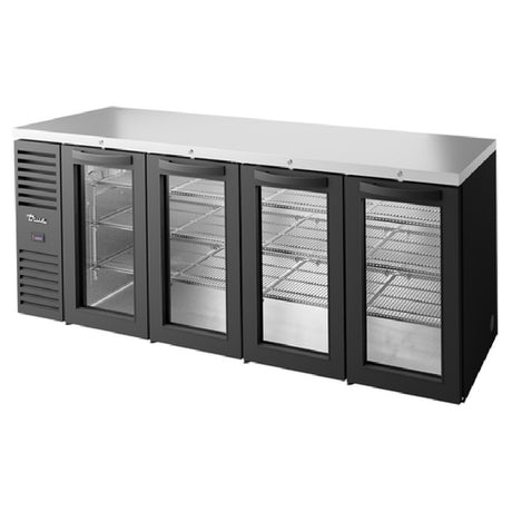 True Mfg. - Premier Bar TBR92-RISZ1-L-B-GGGG-1 - Refrigerated Back Bar Cooler, Four-section