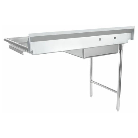 Stainless Steel Empura EUDT48L Soiled Dishtable with Drain Board and Sink Basin