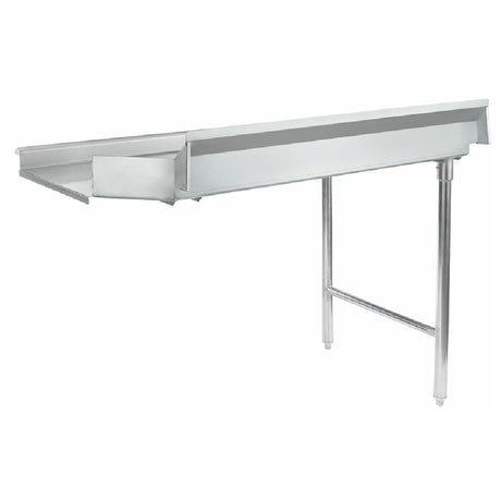 Stainless Steel Commercial Clean Dishtable with Drainage Slope, Empura ECDT48L Straight Design