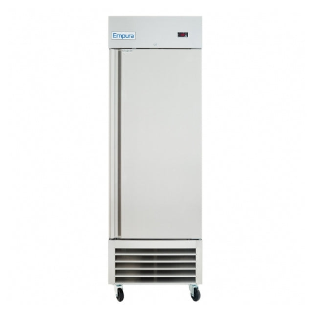 Empura Refrigeration E-KB27R 26.8” Wide 1 Door Self-contained Reach-In Stainless Steel Refrigerator With A Full-Height S/S Self-closing Door With Door Lock (door Swing Is Field Reversible)