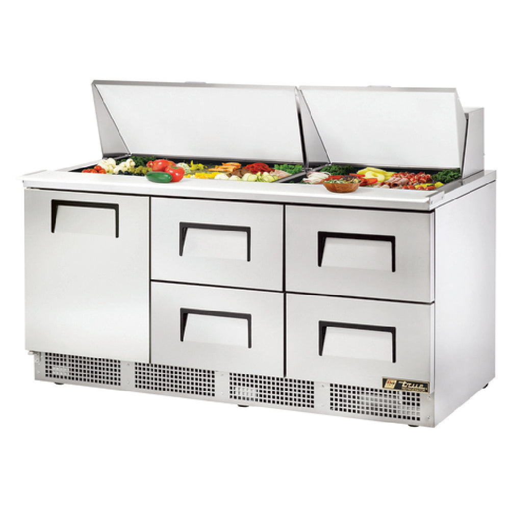 True Mfg. - General Foodservice TFP-72-30M-D-4-HC - Sandwich/Salad Unit, Three-section