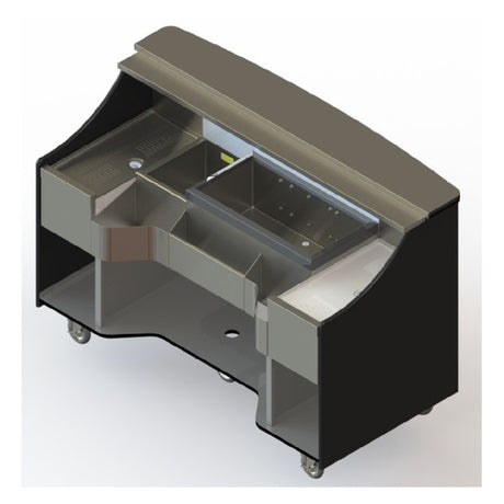 Perlick MOBS-66TE - Signature Series Mobile Bar, 66" Total Bartending Width, 30" Ice Chest