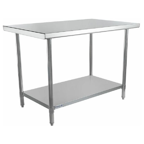 Stainless steel Empura Super Duty Work Table 30’’ X 48’’ with two shelves and four legs