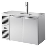 True Mfg. - Premier Bar TDR52-RISZ1-L-S-SS-1 - Refrigerated Draft Bar Cooler, Two-section