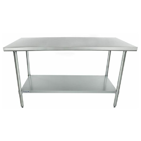 Stainless steel work table with undershelf, ideal for economy work in kitchens