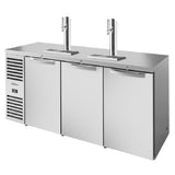 True Mfg. - Premier Bar TDR84-RISZ1-L-S-SSS-1 - Refrigerated Draft Bar Cooler, Three-section