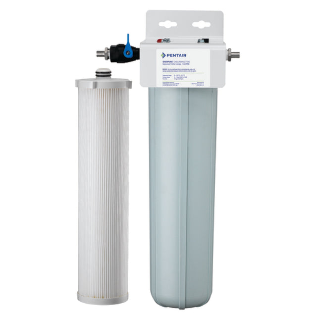 Water filtration system featuring Everpure TKO Microfilter Pretreatment cartridges and bracket