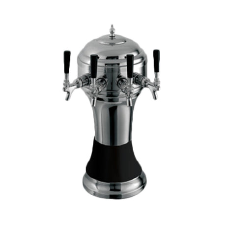 Perlick 4056BK4BPC - Roma Draft Beer Tower, Countertop, 8-1/8" Diameter X 20-1/2"H