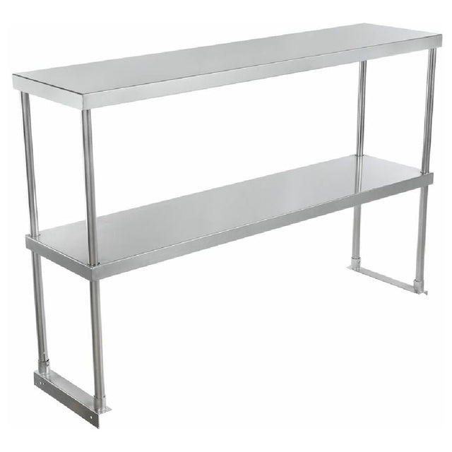 Stainless Steel Double-Tier Shelf Unit with Brackets for Empura Stainless EDOS1248 Overshelf