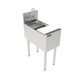 Perlick TSF12PS-SB - TSF Series Underbar Prep Sink, 12" W X 24" D X 36" H, With Sink Bowl (9.75"W X 10.5" FTB X 6" D)