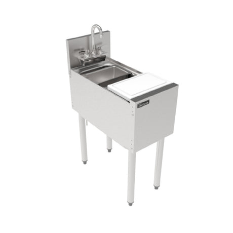 Perlick TSF12PS-SB - TSF Series Underbar Prep Sink, 12" W X 24" D X 36" H, With Sink Bowl (9.75"W X 10.5" FTB X 6" D)